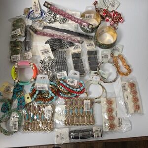 Lot of‎ 25+ New Fashion Jewelry Bracelets Bangles Cuffs Mixed Styles Wholesale